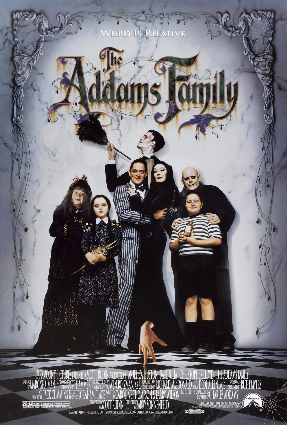 movie poster for The addams family.