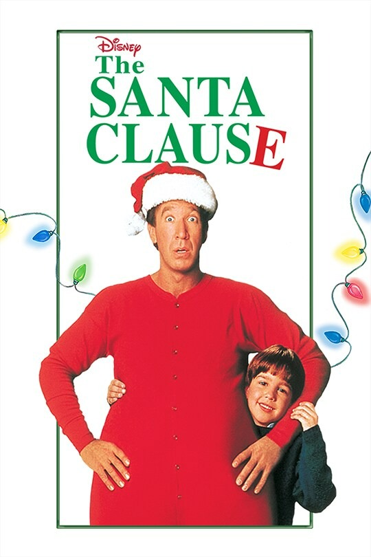 Poster for The Santa Clause movie showing Tim Allen in a fat suit.